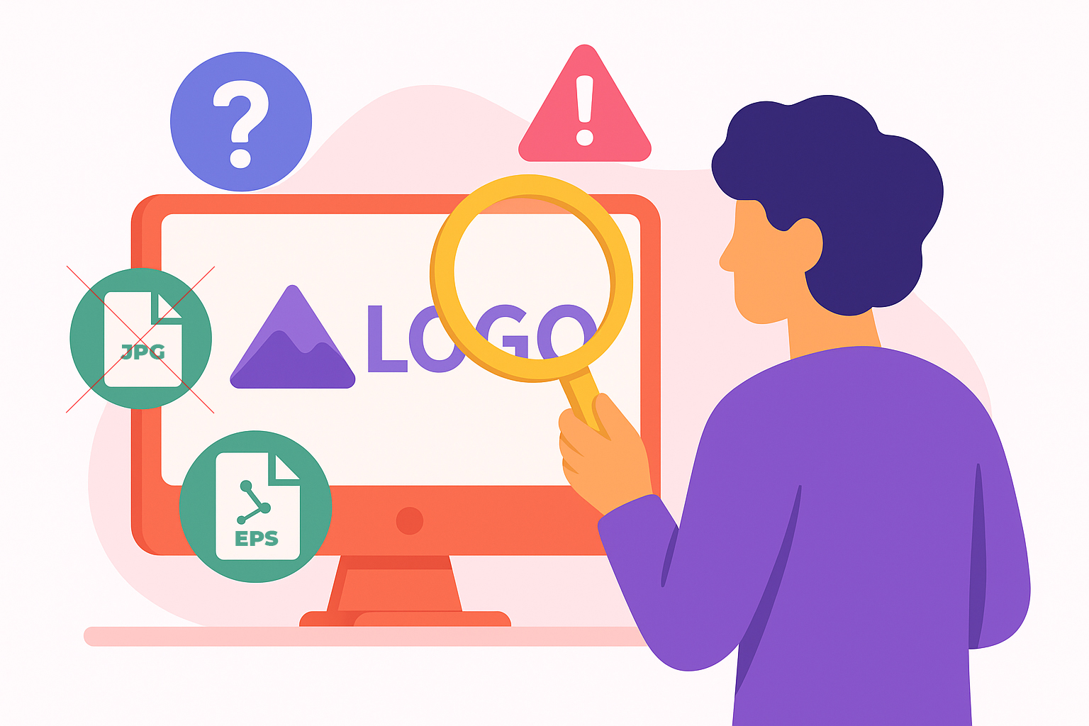 Illustration représentant les limites d’un logo généré sans contrôle humain : faut-il confier sa communication à l’IA ?